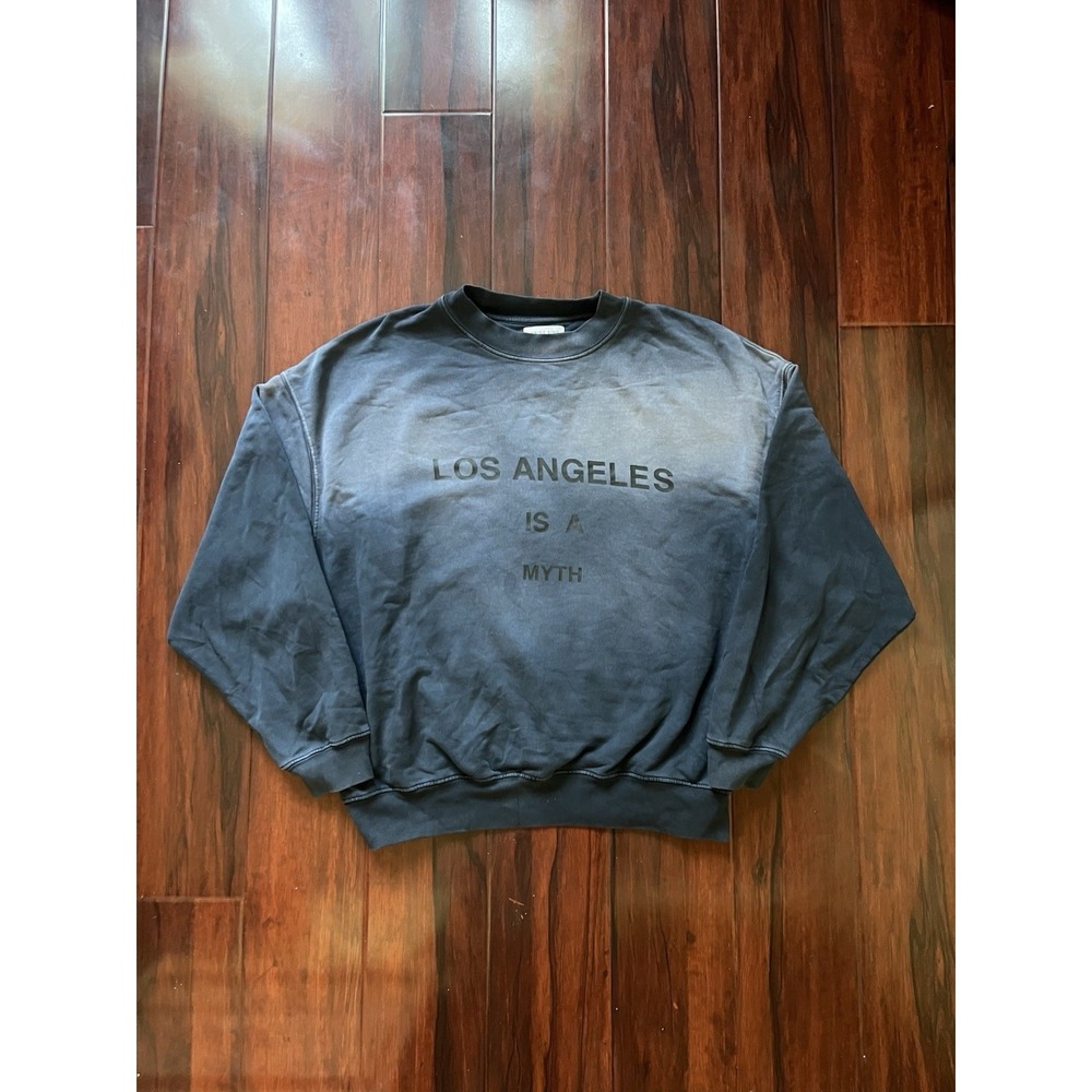 Anine Bing Los Angeles Is A Myth Crewneck Sweatshirt  Blue Women Size M Preowned
